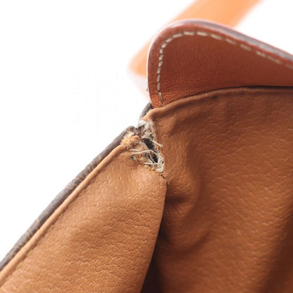 Celine Shoulder Bag Macadam Dark Brown Leather