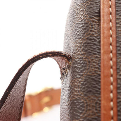 Celine Shoulder Bag Macadam Dark Brown Leather