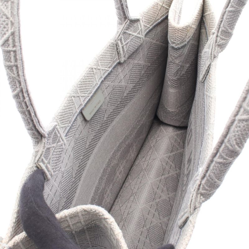 Christian Dior Tote Bag BOOK TOTE Medium Gray Canvas Book Tote Medium Ladies