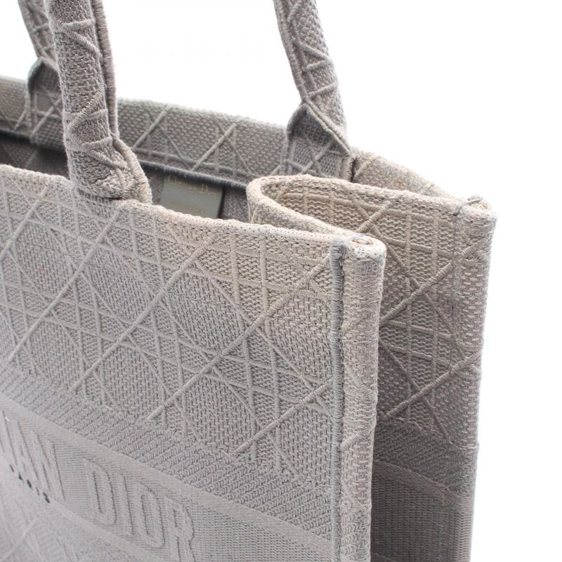 Christian Dior Tote Bag BOOK TOTE Medium Gray Canvas Book Tote Medium Ladies