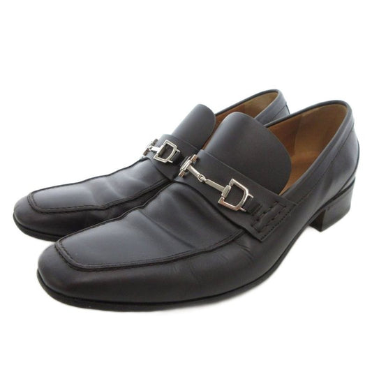 Gucci Horsebit Loafer Shoes Leather 7.5 Dark Brown Uo • Gy62