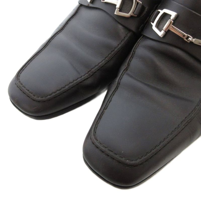 Gucci Horsebit Loafer Shoes Leather 7.5 Dark Brown Uo • Gy62