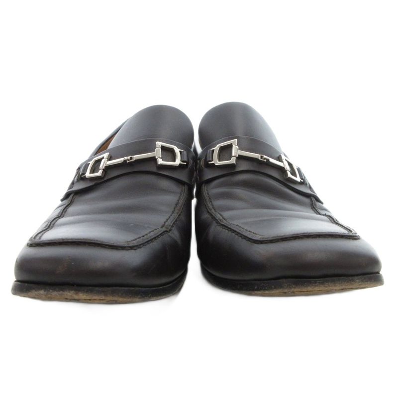Gucci Horsebit Loafer Shoes Leather 7.5 Dark Brown Uo • Gy62