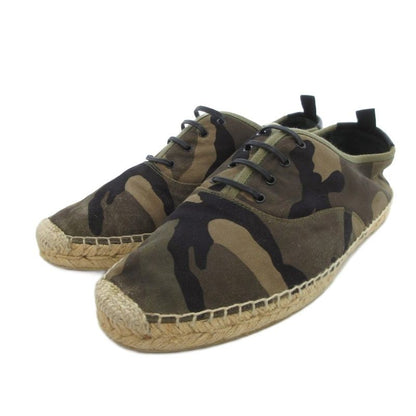 Saint Laurent Paris Espadrille Sneakers Khaki Camouflage Pattern Camouflage