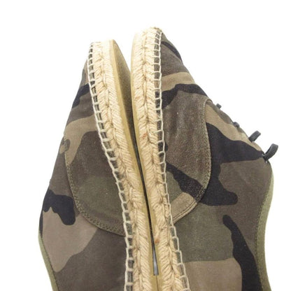 Saint Laurent Paris Espadrille Sneakers Khaki Camouflage Pattern Camouflage