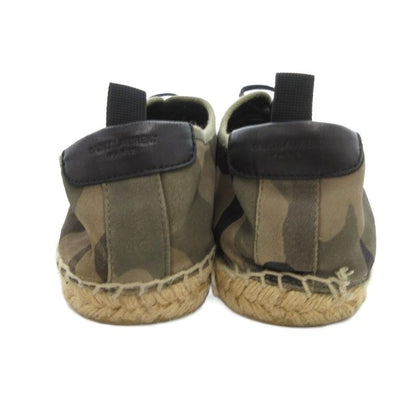 Saint Laurent Paris Espadrille Sneakers Khaki Camouflage Pattern Camouflage