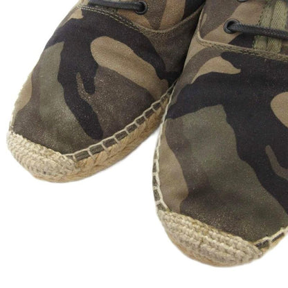Saint Laurent Paris Espadrille Sneakers Khaki Camouflage Pattern Camouflage
