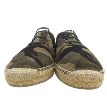 Saint Laurent Paris Espadrille Sneakers Khaki Camouflage Pattern Camouflage