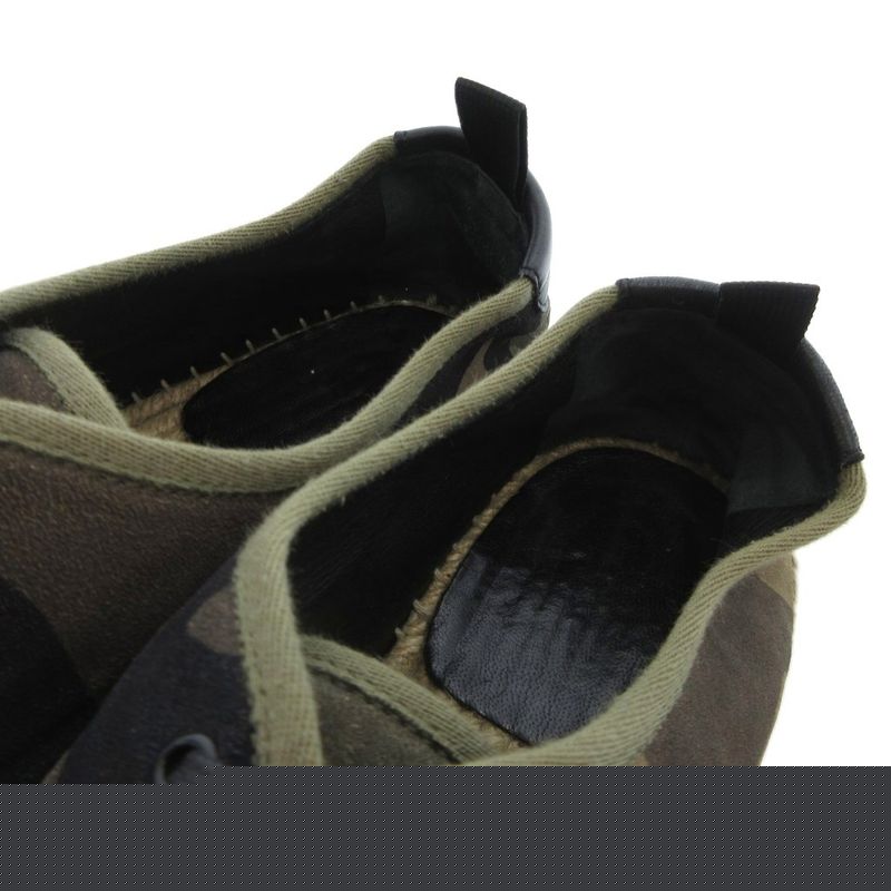 Saint Laurent Paris Espadrille Sneakers Khaki Camouflage Pattern Camouflage