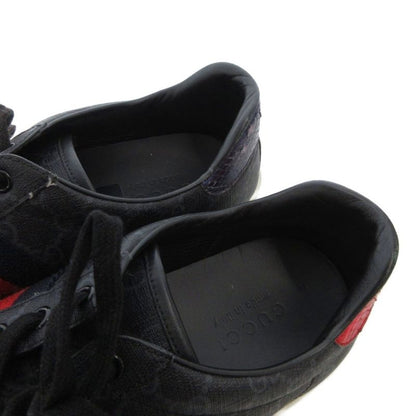 Gucci Ace Sneakers GG Pattern Sherry Line 9.5 Black Uo • Gy62