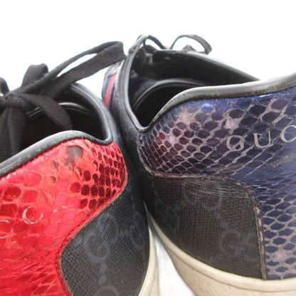 Gucci Ace Sneakers GG Pattern Sherry Line 9.5 Black Uo • Gy62