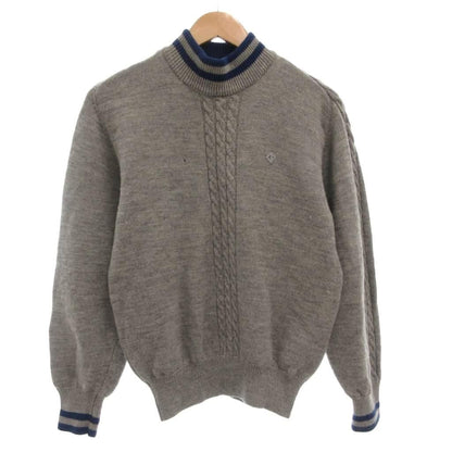 Christian Dior Vintage Knit Sweater M Long Sleeve Cable Gray /AE • GY53