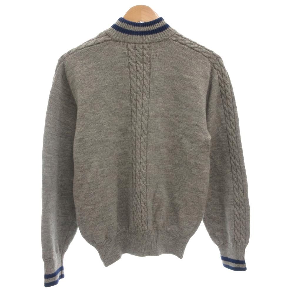 Christian Dior Vintage Knit Sweater M Long Sleeve Cable Gray /AE • GY53