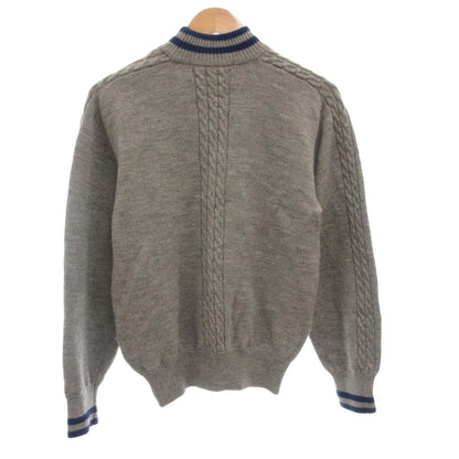 Christian Dior Vintage Knit Sweater M Long Sleeve Cable Gray /AE • GY53