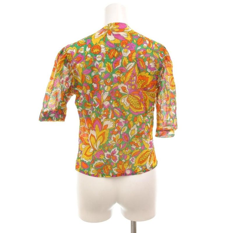 Yves Saint Laurent Vintage Buttonless Shirt Overlay Flower