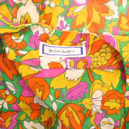 Yves Saint Laurent Vintage Buttonless Shirt Overlay Flower