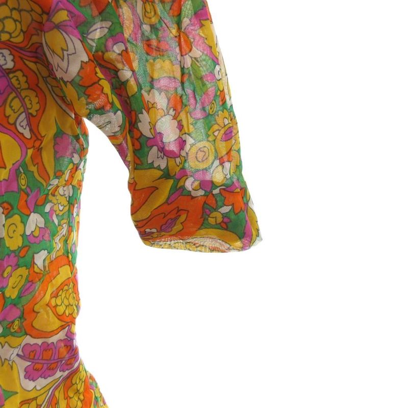 Yves Saint Laurent Vintage Buttonless Shirt Overlay Flower