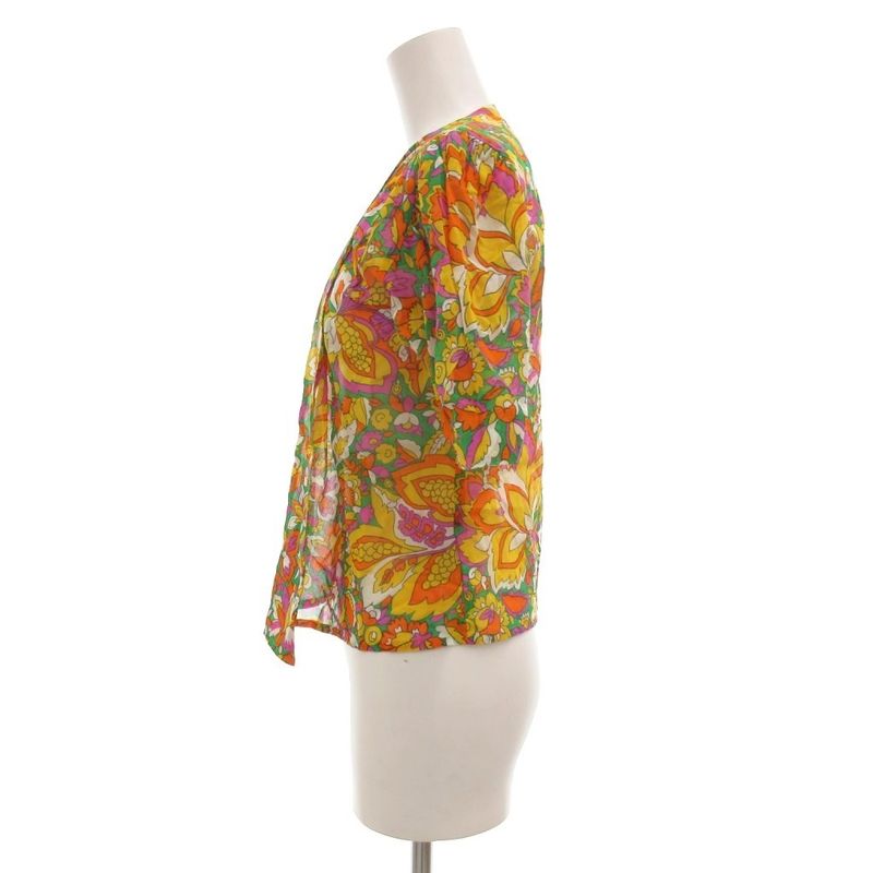 Yves Saint Laurent Vintage Buttonless Shirt Overlay Flower