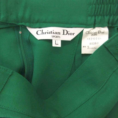 Christian Dior SPORTS Vintage Trapezoid Skirt Slit Knee Length L Green /JS •
