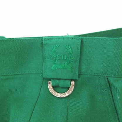 Christian Dior SPORTS Vintage Trapezoid Skirt Slit Knee Length L Green /JS •