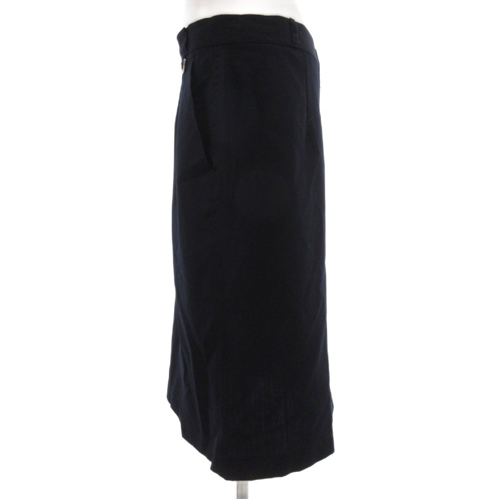Christian Dior SPORTS Vintage Tight Skirt Knee Length Wool L Navy /JS • GY53
