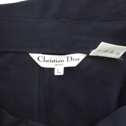 Christian Dior SPORTS Vintage Tight Skirt Knee Length Wool L Navy /JS • GY53