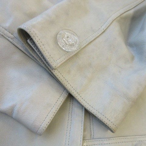 Gianni Versace Gianni Versace Leather Jacket Stainless Steel Collar Genuine