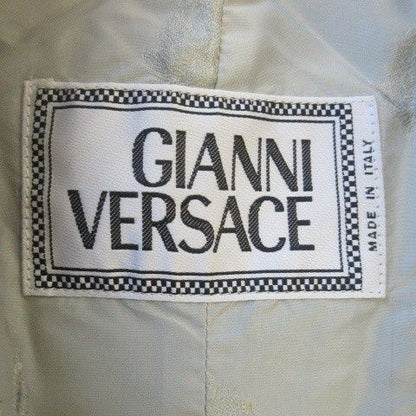 Gianni Versace Gianni Versace Leather Jacket Stainless Steel Collar Genuine