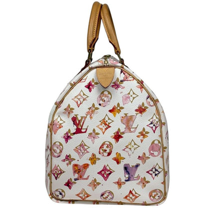 Louis Vuitton Speedy 30 Boston Bag Shopping Commuting Monogram Water Color