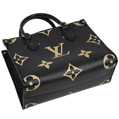 Louis Vuitton On The Go PM Bicolor 2WAY Shoulder Bag Tote Bag Monogram Empreinte