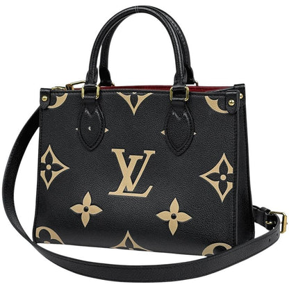 Louis Vuitton On The Go PM Bicolor 2WAY Shoulder Bag Tote Bag Monogram Empreinte