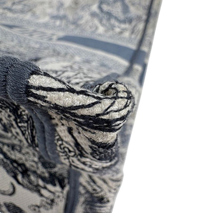 Christian Dior Book Tote Bag Large Reverse Toile De Jouy Embroidered Tote Bag