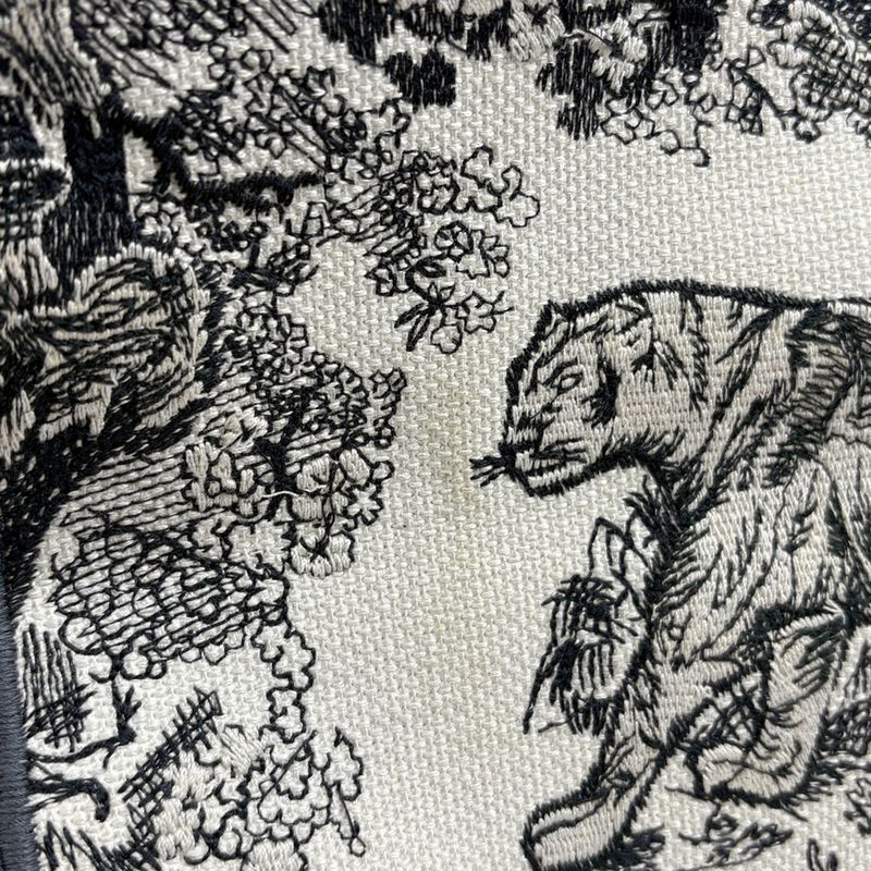 Christian Dior Book Tote Bag Large Reverse Toile De Jouy Embroidered Tote Bag