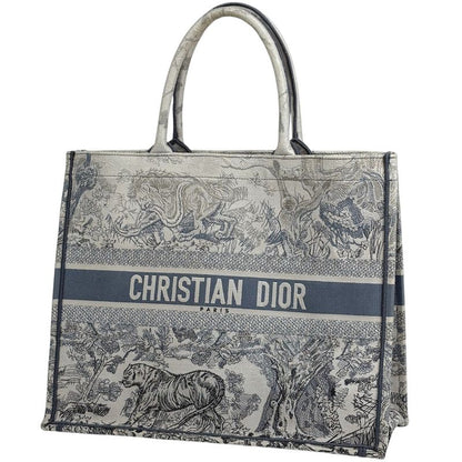 Christian Dior Book Tote Bag Large Reverse Toile De Jouy Embroidered Tote Bag