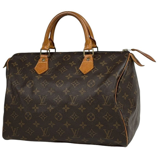 Louis Vuitton Speedy 30 Boston Bag Commuter Handbag Monogram Brown M41526 Women