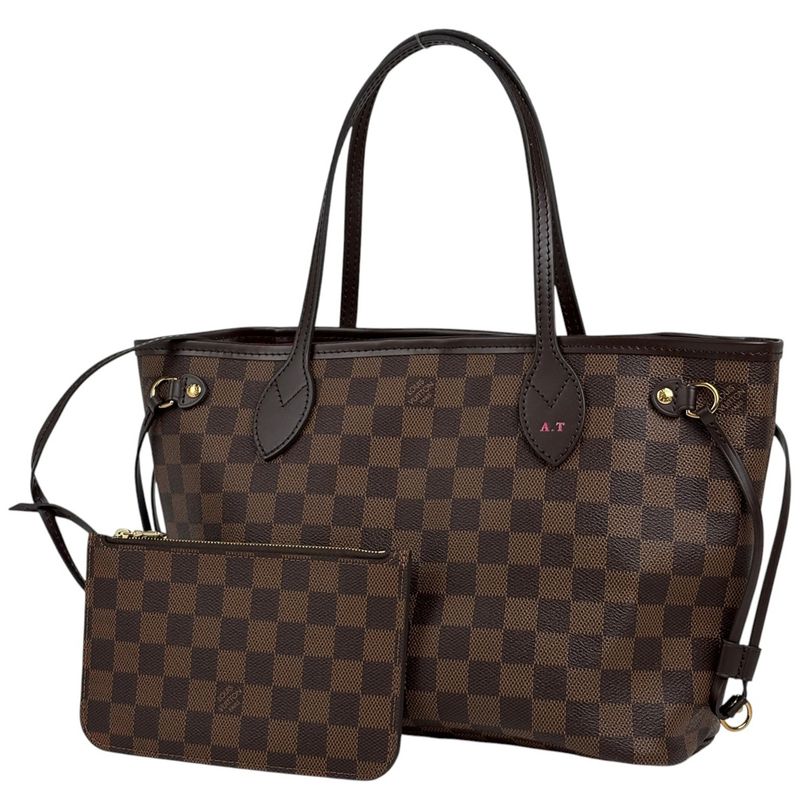 Louis Vuitton Neverfull PM Handbag Tote Bag Damier Brown N41359 Women's