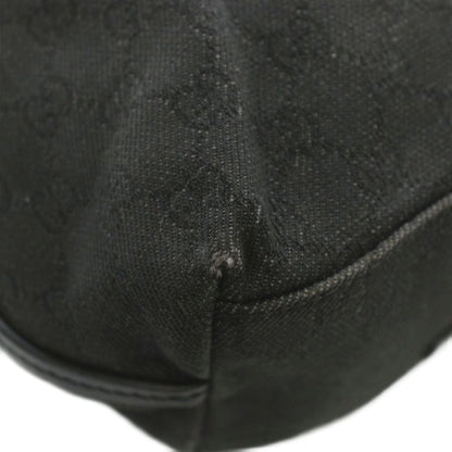 Gucci Tote Bag One Shoulder GG Canvas Leather All Over Pattern Black Xz • Oh •