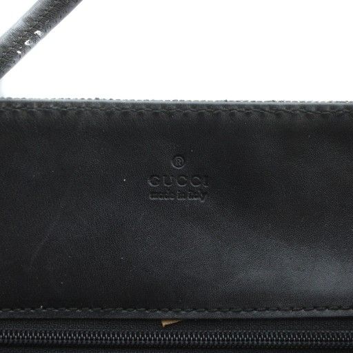 Gucci Tote Bag One Shoulder GG Canvas Leather All Over Pattern Black Xz • Oh •