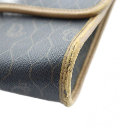 Christian Dior Honeycomb Shoulder Bag Crossbody Logo PVC Leather Brown • Gy11