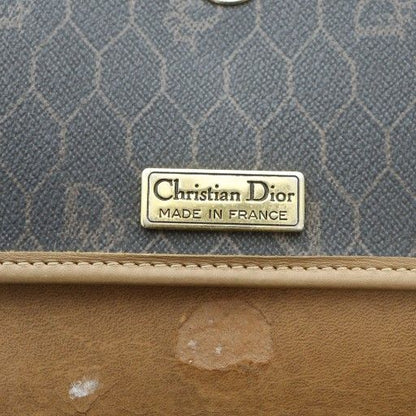 Christian Dior Honeycomb Shoulder Bag Crossbody Logo PVC Leather Brown • Gy11