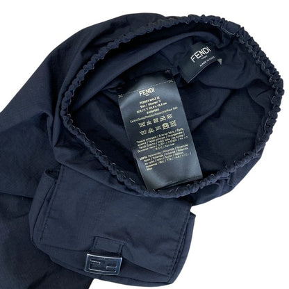 Fendi Leg Warmer Gaiter FF Logo Metal Logo Nylon Pocket Black Unisex Fendi