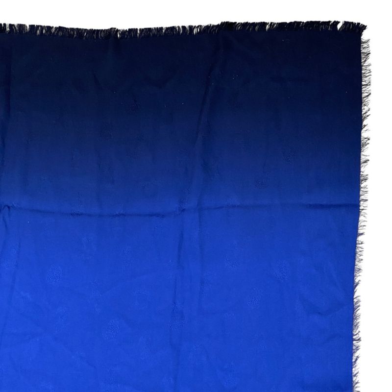 Dior Scarf Shawl Accessory Large All Over Pattern Gradient Silk Blue X Navy