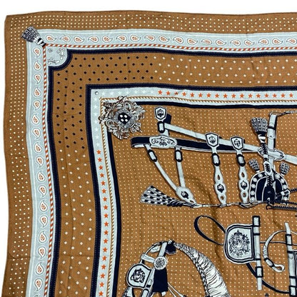 Hermes Scarf Shawl Accessories Carre Geant140 Court Horse Tackle Large All Over