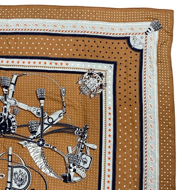 Hermes Scarf Shawl Accessories Carre Geant140 Court Horse Tackle Large All Over