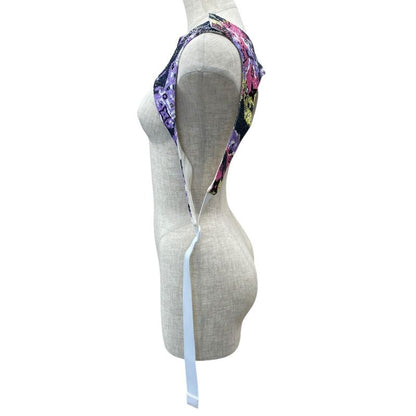 Unused Louis Vuitton Harness Vest Tops Beads Lvmonogram Zip Pocket Purple X