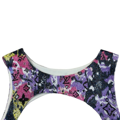 Unused Louis Vuitton Harness Vest Tops Beads Lvmonogram Zip Pocket Purple X