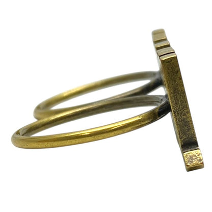 Dior J'a Ring Two Finger Accessories Jewelry Metal Antique
