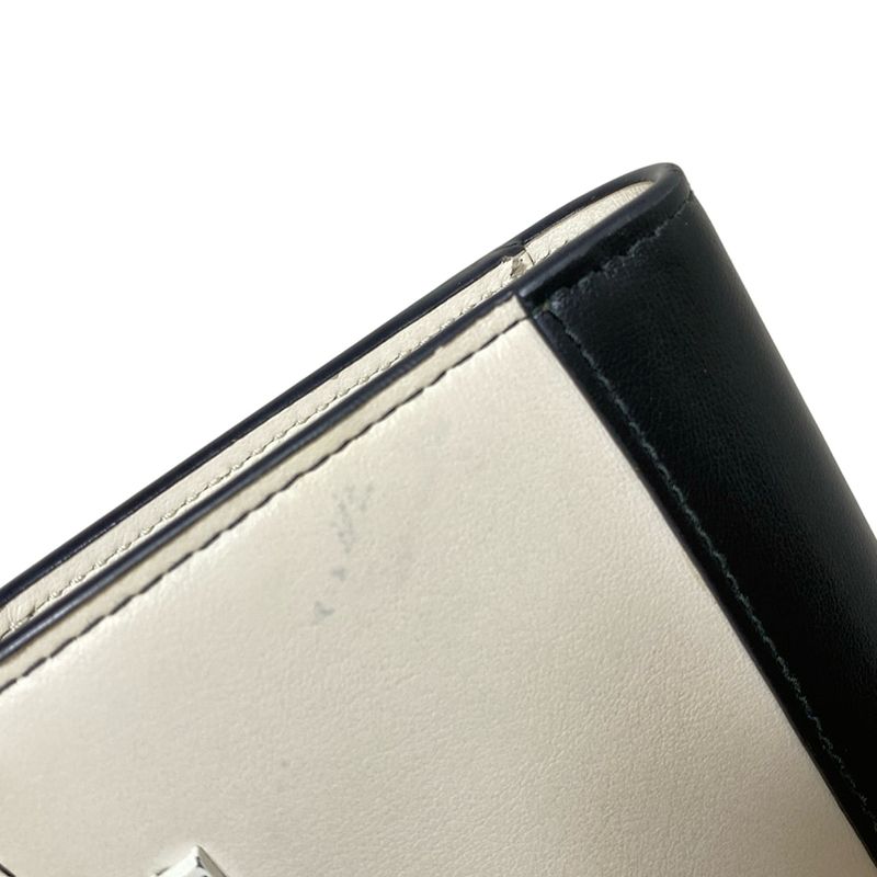 Prada Bifold Wallet - 1mv204 Ivory X Black Leather