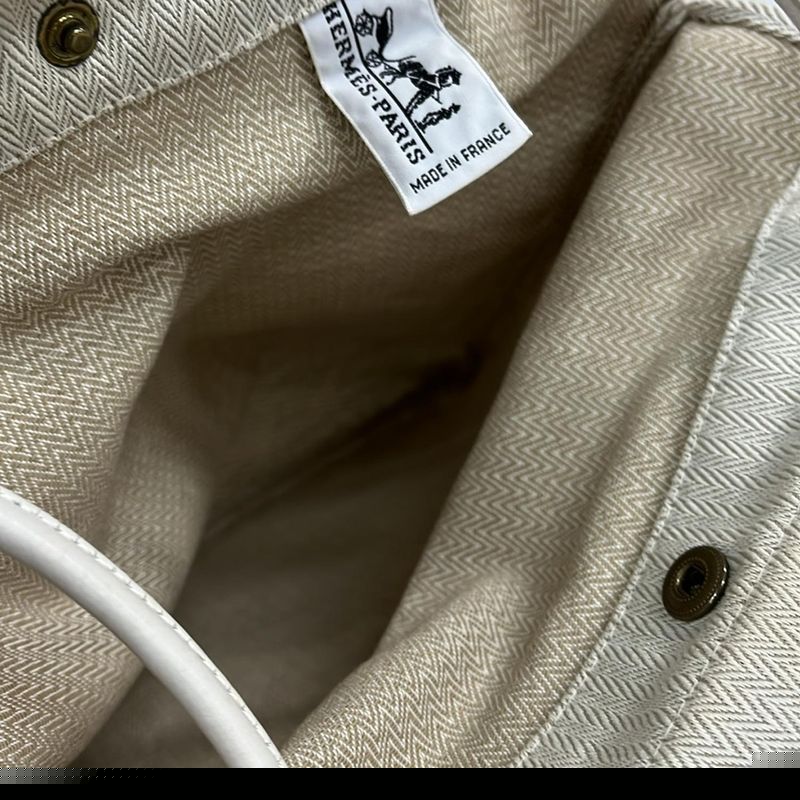 Hermes Shoulder Bag Aline De Ivory X White Cotton Leather