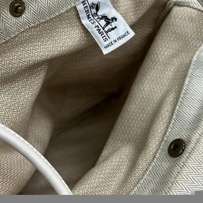 Hermes Shoulder Bag Aline De Ivory X White Cotton Leather